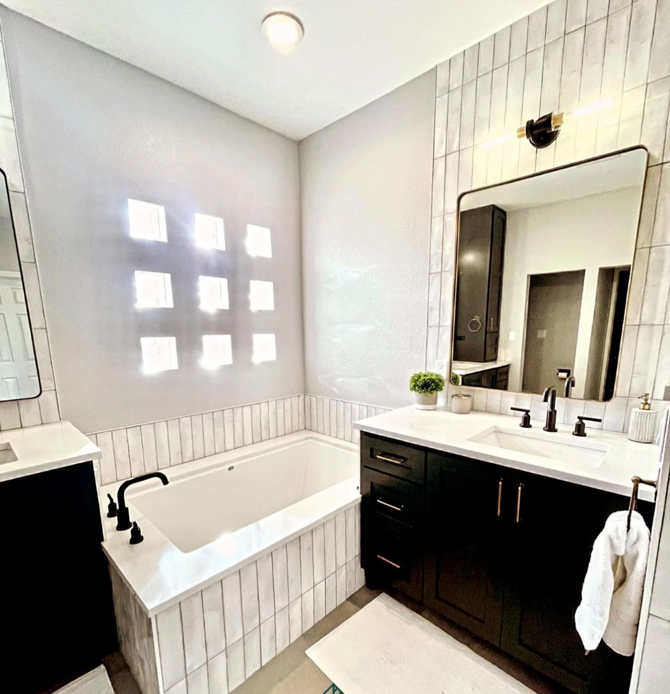 Completed bathroom renovation by Big Easy Renovations